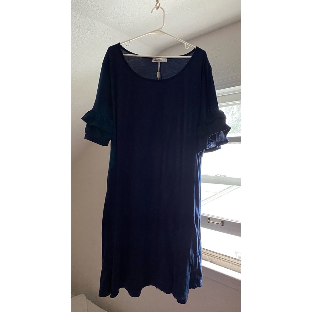 Navy Blue Mid Dress w/ Pockets!!!